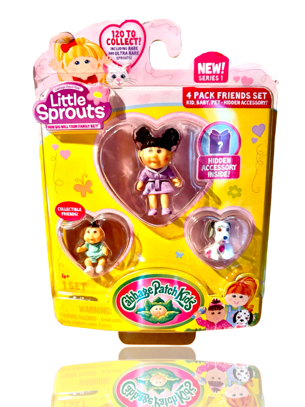 Cabbage Patch Kids Little Sprouts 4 Pack Friends Set Baby Pet Hidden Accessory